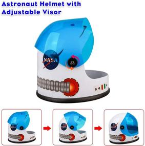img 2 attached to 👨 Kids Space Suit with Astronaut Helmet - Astronaut Costume Set