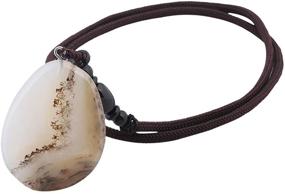 img 4 attached to 💎 Nupuyai Healing Stone Necklace: 25" Unisex Gemstone Pendant with Chain for Enhanced Well-being