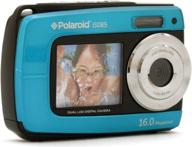 📸 polaroid is085-blu-cop 16 digital camera with 2.7" lcd screen in blue shade logo