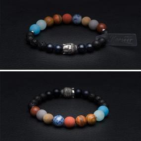 img 2 attached to 🧘 Karseer Buddha 7 Chakra Anti-Anxiety Bracelet with Natural Crystals for Stress Relief, Energy Balance, Meditation, and Protection - Unisex Healing Stones Beaded Bracelet, Ideal Gift for Anxiety Relief and Positive Energy