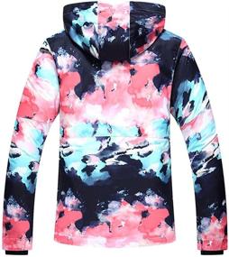 img 1 attached to 🌈 Colorful Printed Waterproof Women's Ski Bib Suit Jacket and Pants Set for Snowboarding