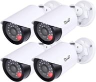 📷 bnt simulated fake security camera, indoor/outdoor with one red led light for enhanced home and business security (pack of 4, white) logo