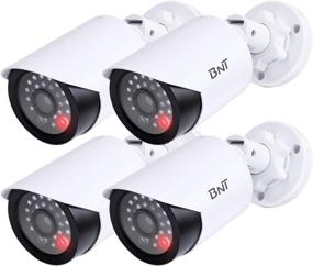 img 4 attached to 📷 BNT Simulated Fake Security Camera, Indoor/Outdoor with One Red LED Light for Enhanced Home and Business Security (Pack of 4, White)