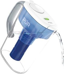 img 4 attached to 💧 PUR 7 Cup Water Filter Pitcher with Ultimate Filtration, Clear/Blue