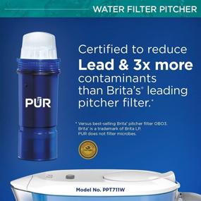 img 3 attached to 💧 PUR 7 Cup Water Filter Pitcher with Ultimate Filtration, Clear/Blue