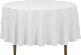 img 4 attached to 🌟 High-Quality LinenTablecloth 90 Inch Round Polyester Tablecloth - Elegant, Durable, and Versatile