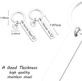 img 3 attached to Набор брелоков для лучших друзей - забавный подарок для пары лучших друзей - Я тебя терплю/Ты самый обычный - 2 шт. украшения для друзей (Я тебя терплю, Самый обычный - КР)