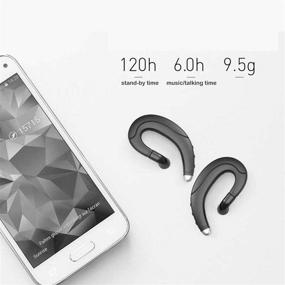 img 1 attached to 2 шт. Наушники Bluetooth с крючком для ушей | Беспроводные наушники без вставки в уши с микрофоном | Однушный гарнитур | Беспроблемное ношение спортивных наушников для смартфонов | Время работы 6-10 часов