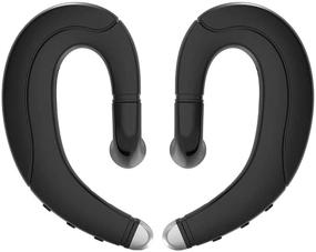 img 4 attached to 2 шт. Наушники Bluetooth с крючком для ушей | Беспроводные наушники без вставки в уши с микрофоном | Однушный гарнитур | Беспроблемное ношение спортивных наушников для смартфонов | Время работы 6-10 часов