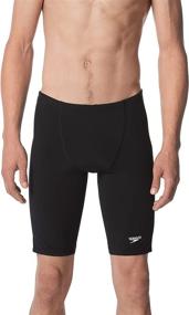 img 2 attached to Speedo Racer Jammer Contrast Black Sports & Fitness