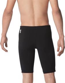 img 1 attached to Speedo Racer Jammer Contrast Black Sports & Fitness