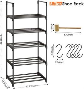 img 2 attached to 👠 Maximize Storage Space with our 5 Tier Stackable Shoe Rack Organizer for 10 Pairs