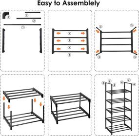 img 1 attached to 👠 Maximize Storage Space with our 5 Tier Stackable Shoe Rack Organizer for 10 Pairs