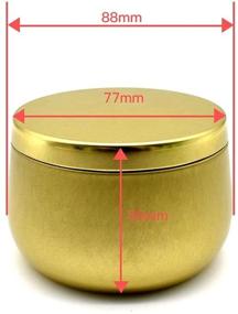 img 3 attached to Premium 8 oz Candle Tin, 12-Pack Bulk Containers for Candle Making | Elegant Gold Travel Tins & Jars for Holiday Candles, Crafts, Gifts, and Storage