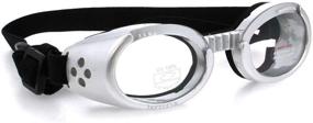 img 1 attached to Doggles ILS Silver Frame: Crystal-Clear Lens for Ultimate Eye Protection