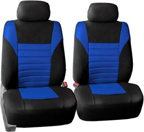 img 2 attached to FH Group FB068BLUE102 Blue Universal Bucket Seat Cover (Premium 3D Air Mesh Design Airbag Compatible)