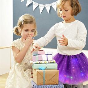 img 2 attached to 🎄 Get in the Holiday Spirit with Brianer Princess Luminous Christmas Sparkling Girls' Skirts & Skorts