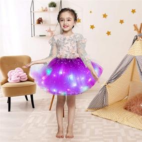 img 3 attached to 🎄 Get in the Holiday Spirit with Brianer Princess Luminous Christmas Sparkling Girls' Skirts & Skorts