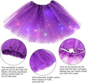 img 1 attached to 🎄 Get in the Holiday Spirit with Brianer Princess Luminous Christmas Sparkling Girls' Skirts & Skorts