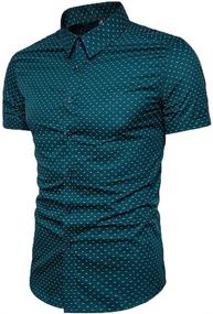 img 2 attached to 👕 MUSE FATH Men's Cotton Button Shirt in Green - Size L