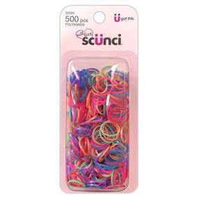 img 2 attached to 🎀 Scunci Girl No Damage Polyband Elastics - Pack of 500