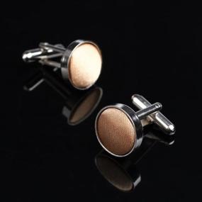 img 2 attached to 👔 Polyester Groom's Cufflinks: Dan Smith Men's Bridal Accessories