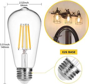 img 2 attached to 💡 Efficient and Adjustable Dimmable Filament Incandescent Equivalent Bathroom Lighting Solution