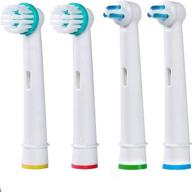 🦷 compatible orthodontic electric toothbrush replacement heads for oralb braun professional ortho & power tip kit - 4 pack, fits oral-b pro 1000, kids plus! logo