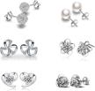 sterling silver earrings hetero shaped hypoallergenic logo