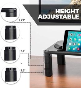 img 1 attached to 💻 Enhance Your Workstation with the Halter Computer Desk Monitor Stand Riser and Organizer!