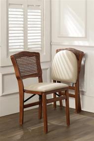 img 3 attached to 🪑 Stakmore Fruitwood Finish French Cane Back Folding Chair Set of 2