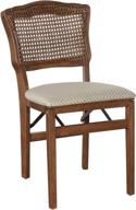 🪑 stakmore fruitwood finish french cane back folding chair set of 2 логотип