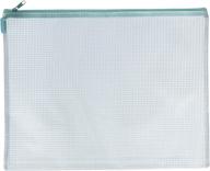 🔍 avery elle zippered vinyl mesh pouch – aqua – large: versatile and spacious storage solution logo