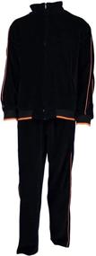 img 4 attached to Sweatsedo Velour Tracksuit Large Burgundy Men's Clothing