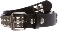🏻 stylish kids studded leather black silver boys' belt accessories: enhance their outfit! logo
