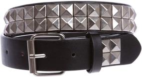 img 2 attached to 🏻 Stylish Kids Studded Leather Black Silver Boys' Belt Accessories: Enhance Their Outfit!