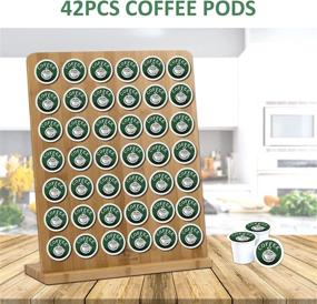 img 2 attached to 🎋 Premium Bamboo Coffee Pod Holder: Stylish K-cups Organizer & 42 Pod Storage Rack