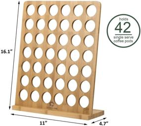 img 3 attached to 🎋 Premium Bamboo Coffee Pod Holder: Stylish K-cups Organizer & 42 Pod Storage Rack