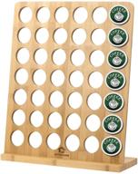 🎋 premium bamboo coffee pod holder: stylish k-cups organizer & 42 pod storage rack логотип