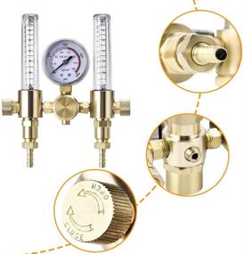 img 4 attached to 🔧 EZYOU Argon MIG TIG Flow Meter & Regulator with Dual Output, 0-60CFH, CGA580 Inlet, 5/8 UNF-18RH Outlet