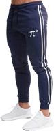 pidogym men's slim striped jogger pants - tapered sweatpants for training, running, and workout logo