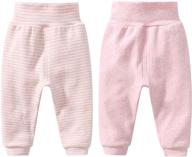 👶 enfants chéris toddler sweatpants jogger - 2 pack (6 months-3 years): comfortable baby pants for active kids logo