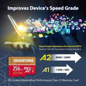 img 2 attached to Карта памяти Gigastone на 256 ГБ Micro SD | Запись видео 4K | Совместима с камерой GoPro, экшн-камерой, камерой DJI, дроном, Nintendo-Switch | Скорость чтения/записи до 100/60 Мб/с | Карта памяти MicroSDXC UHS-I U3 A2 V30 C10 | Включает 5-летнюю бесплатную восстановление данных.