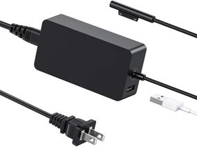 img 2 attached to 💡 Microsoft Surface Pro Charger - 44W 15V 2.58A Power Supply for Surface Pro 7, 6, 5, 4, 3, Surface Laptop 1/2/3, Surface Go 1/2, and Surface Book 1/2 with Additional 5V USB Charging Port