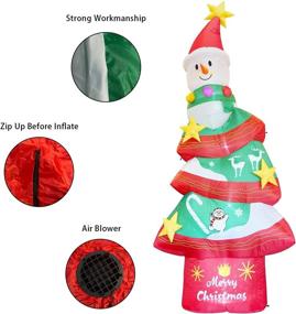 img 1 attached to 12 Ft Christmas Tree Inflatable with RGB LED Lights - Yard Lawn Decorations, Clearance Blow up Christmas Inflatables Perfect for Outdoor Home Party