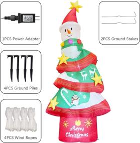 img 2 attached to 12 Ft Christmas Tree Inflatable with RGB LED Lights - Yard Lawn Decorations, Clearance Blow up Christmas Inflatables Perfect for Outdoor Home Party