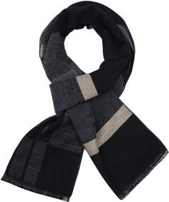 img 4 attached to 🧣 Opulent Men's Accessories: Luxurious Long Cotton Scarf for Men