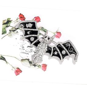 img 2 attached to Набор брошей-булавок CEALXHENY на Хэллоуин: Зловещие дизайны летучей мыши и тыквы для женщин и девочек