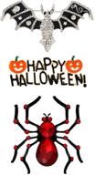 cealxheny halloween brooches pins set: spooky bat & pumpkin designs for women and girls' costume lapel pins logo