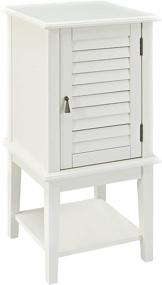 img 4 attached to 🏛️ Stylish and Functional Powell Furniture Shutter Door Table in White - Perfect for Any Room